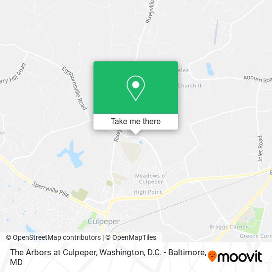 The Arbors at Culpeper map
