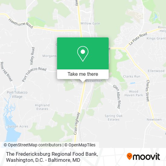 Mapa de The Fredericksburg Regional Food Bank