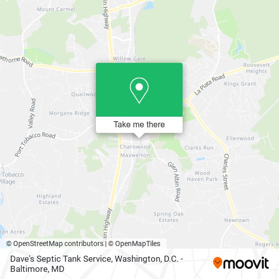 Dave's Septic Tank Service map