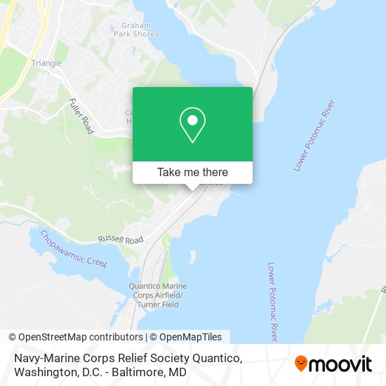 Mapa de Navy-Marine Corps Relief Society Quantico