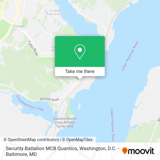 Security Battalion MCB Quantico map