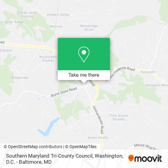 Southern Maryland Tri-County Council map
