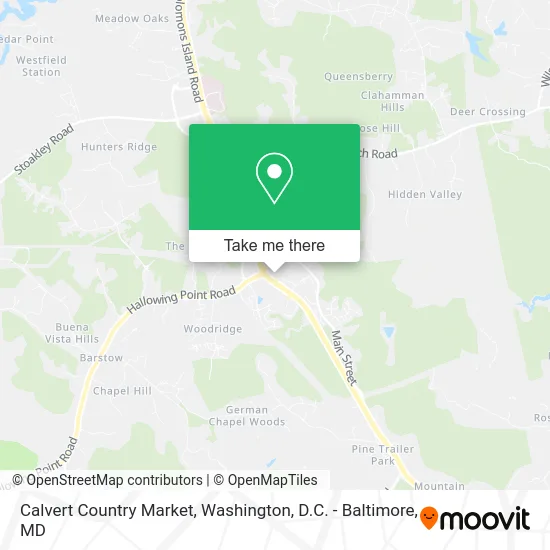 Calvert Country Market map