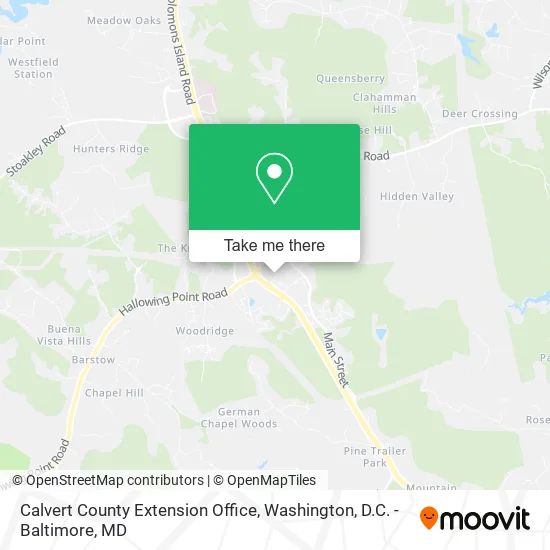Calvert County Extension Office map