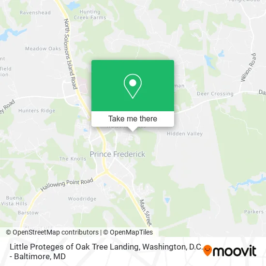 Little Proteges of Oak Tree Landing map