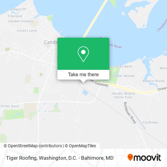 Tiger Roofing map