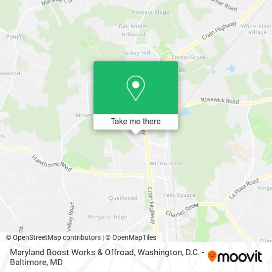Maryland Boost Works & Offroad map