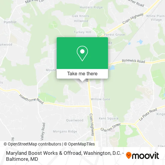 Maryland Boost Works & Offroad map