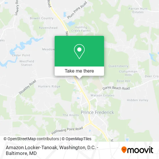 Amazon Locker-Tanoak map