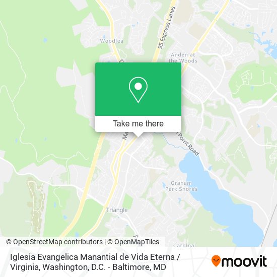 Mapa de Iglesia Evangelica Manantial de Vida Eterna / Virginia