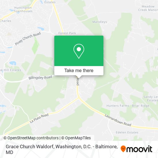 Mapa de Grace Church Waldorf