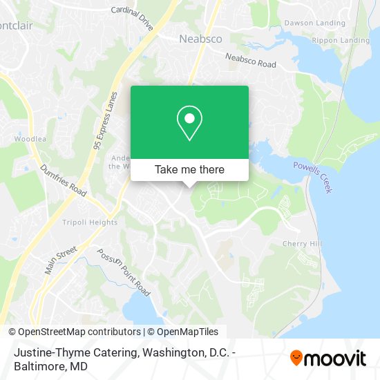 Justine-Thyme Catering map