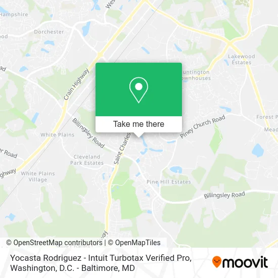 Yocasta Rodriguez - Intuit Turbotax Verified Pro map
