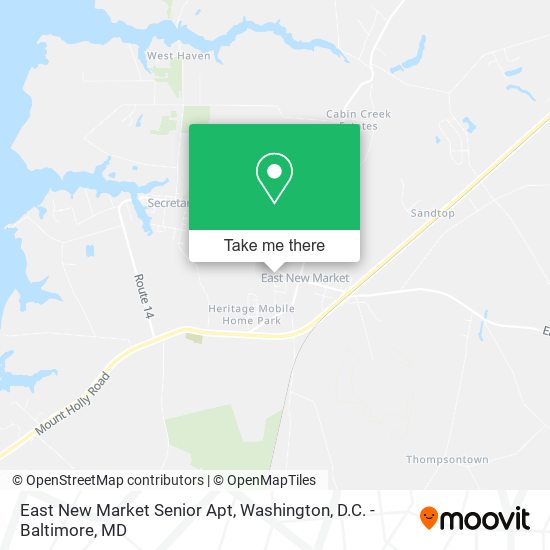 Mapa de East New Market Senior Apt