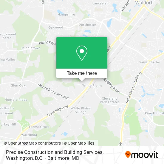 Precise Construction and Building Services map