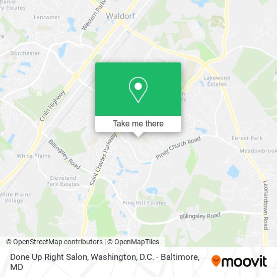 Done Up Right Salon map