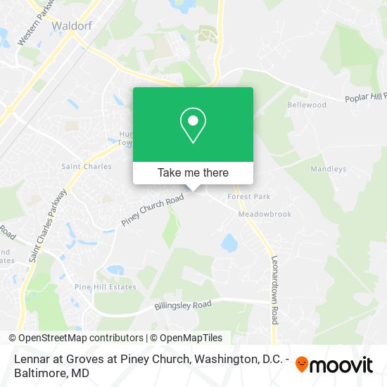 Lennar at Groves at Piney Church map