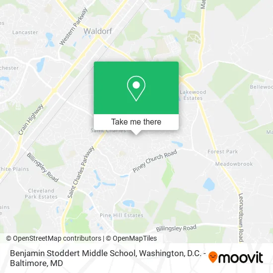 Benjamin Stoddert Middle School map