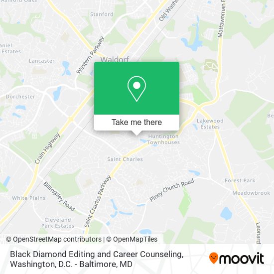 Black Diamond Editing and Career Counseling map