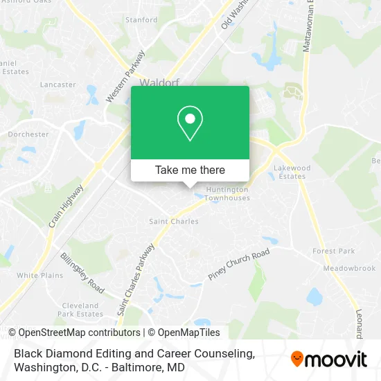 Black Diamond Editing and Career Counseling map