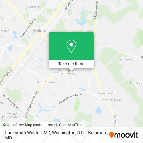 Locksmith Waldorf MD map