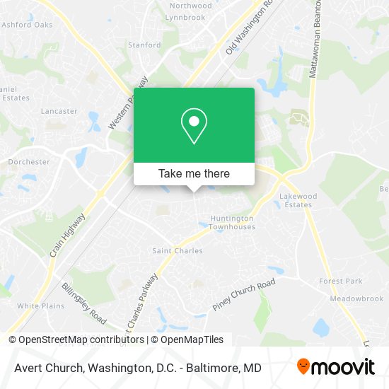 Mapa de Avert Church