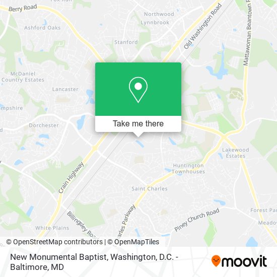 New Monumental Baptist map