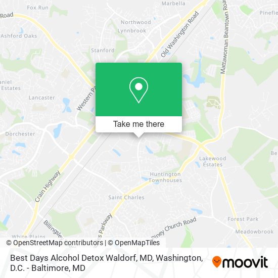 Mapa de Best Days Alcohol Detox Waldorf, MD