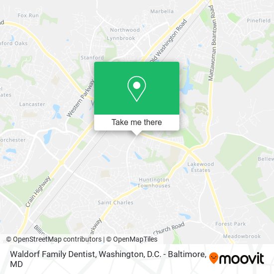 Waldorf Family Dentist map