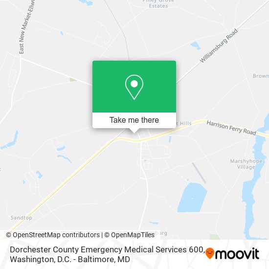 Mapa de Dorchester County Emergency Medical Services 600