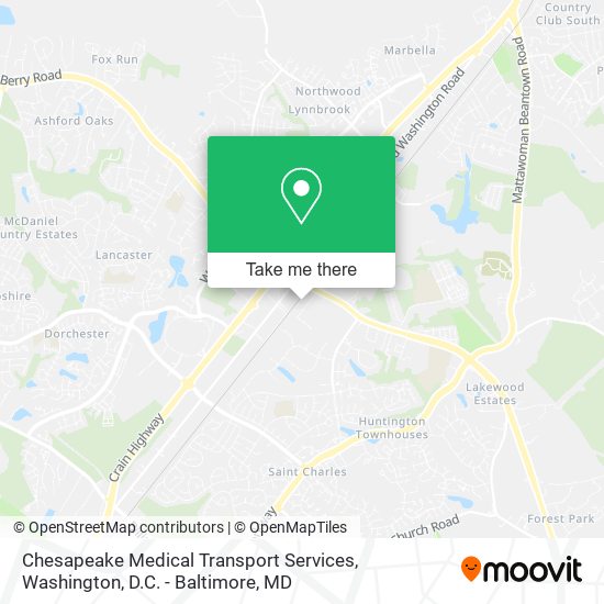 Chesapeake Medical Transport Services map