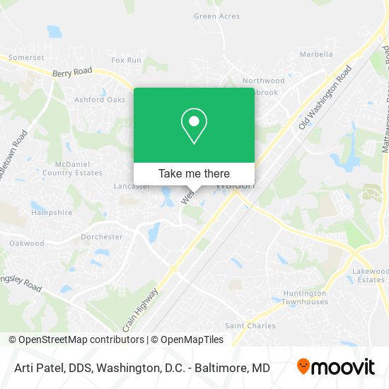 Arti Patel, DDS map