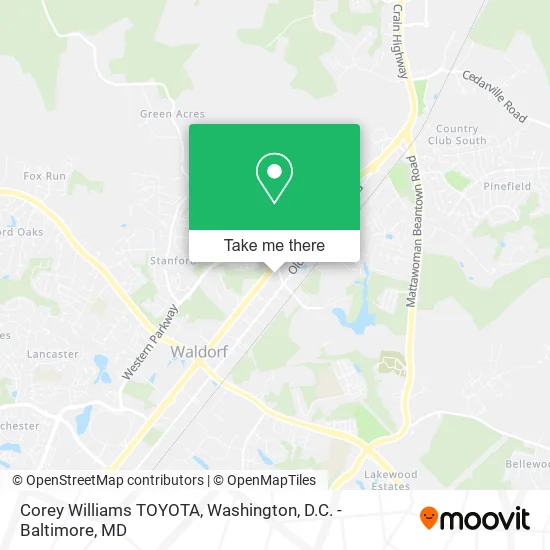 Corey Williams TOYOTA map