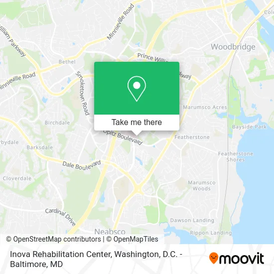 Inova Rehabilitation Center map