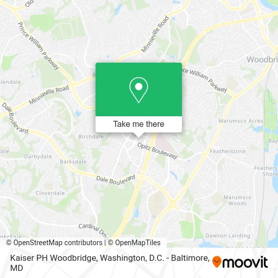 Kaiser PH Woodbridge map