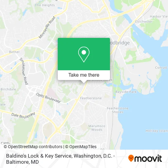 Baldino's Lock & Key Service map