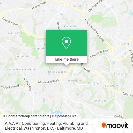 A.A.A Air Conditioning, Heating, Plumbing and Electrical map