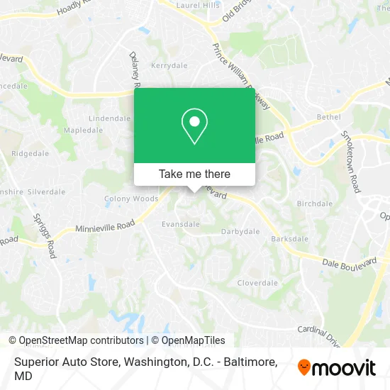 Superior Auto Store map