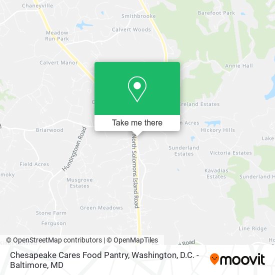 Mapa de Chesapeake Cares Food Pantry