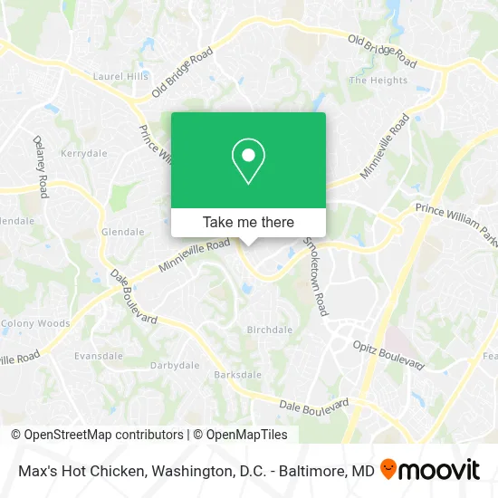 Max's Hot Chicken map