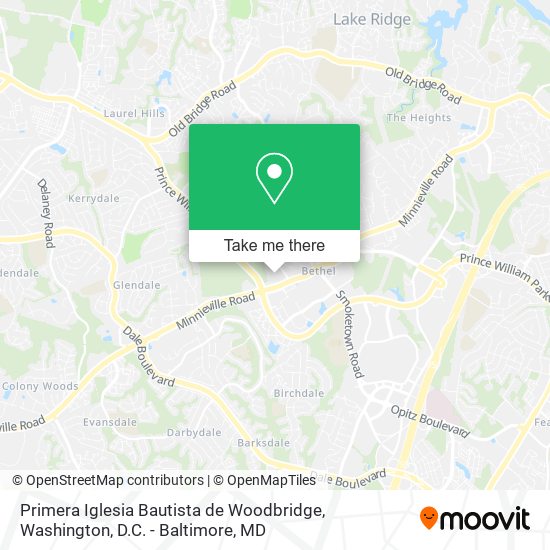 Primera Iglesia Bautista de Woodbridge map
