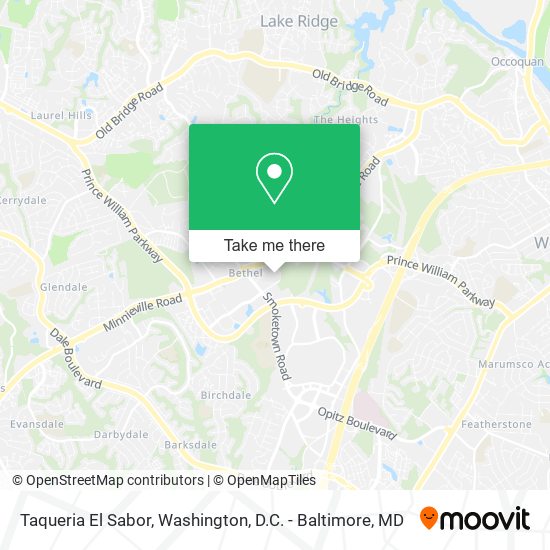 Mapa de Taqueria El Sabor