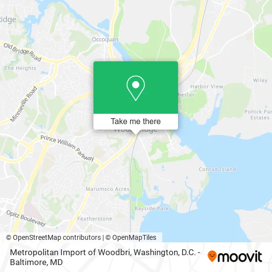 Metropolitan Import of Woodbri map