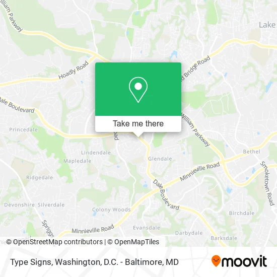 Type Signs map