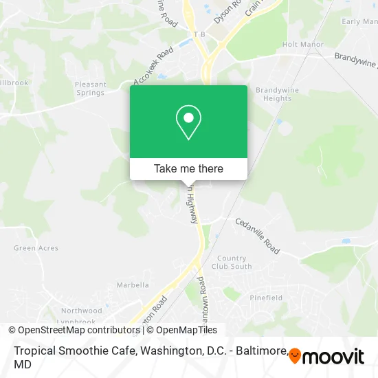 Mapa de Tropical Smoothie Cafe