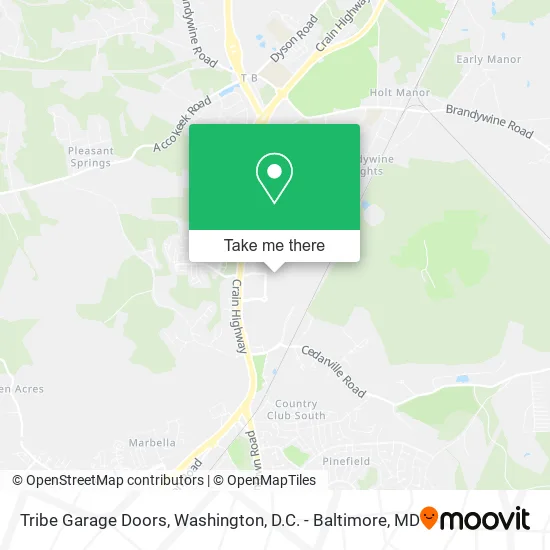 Mapa de Tribe Garage Doors