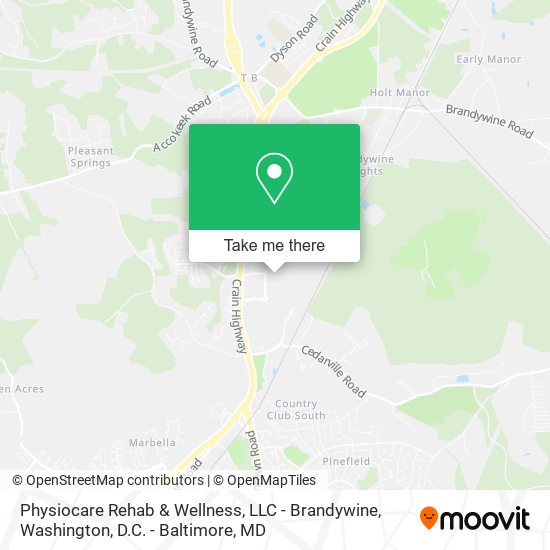 Physiocare Rehab & Wellness, LLC - Brandywine map