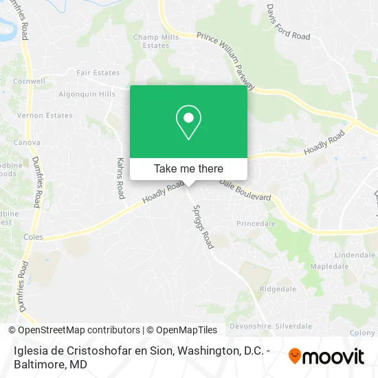 Iglesia de Cristoshofar en Sion map