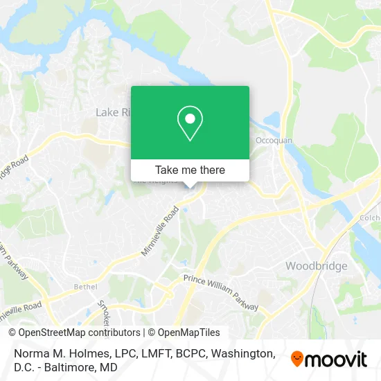 Norma M. Holmes, LPC, LMFT, BCPC map