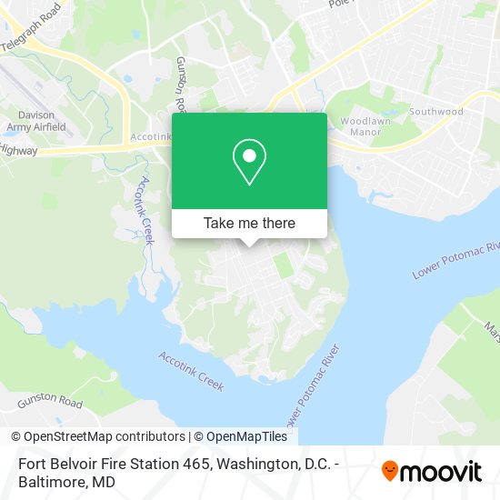 Mapa de Fort Belvoir Fire Station 465